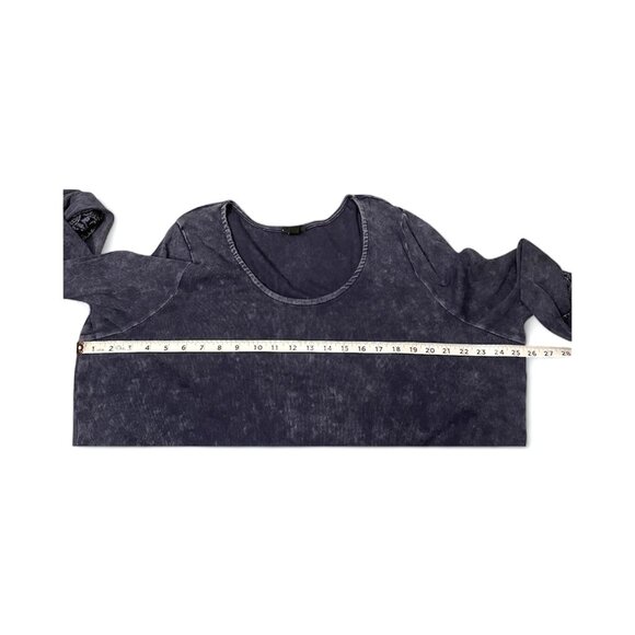 Torrid Ribbed Crochet Long Sleeve Top Cotton Modal Plus Size 5X Blue - Picture 15 of 16